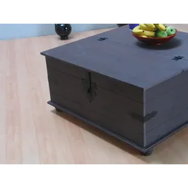 VCM ebuy24 Couchtisch mit 5 Schubladen 91x91 kolonial gebeitzt/Wachs.