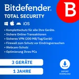 BitDefender Total Security 1 Jahr 3 Geräte Download Code