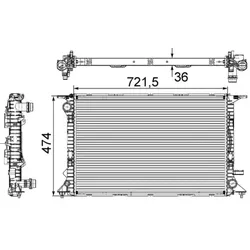 Kühler Motorkühlung MAHLE CR 911 000S für Audi A7 Sportback TT