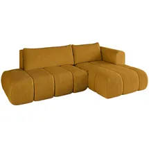 altdecor Ecksofa Cord 2-Sitzer Senfgelb