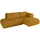 altdecor Ecksofa Cord 2-Sitzer Senfgelb