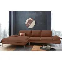 W.Schillig Ecksofa »enjoy&MORE«, mit Sitztiefenverstellung, Füße Chrom glänzend, Breite 340 cm braun