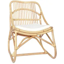 vidaXL Rattenstuhl Sessel 62,4 x 78,9 x 46,3 cm beige
