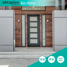Oktaplex lighting Oktaplex Alu Außenlampe mit Bewegungsmelder Aluminium IP54