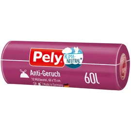 Mülleimer-Beutel Pely Klimaneutral Anti Geruch praktisch mit Zugband 60L 10 Stück