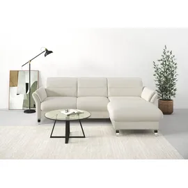 sit&more Ecksofa SIT & MORE "Grenoble L-Form mit Federkern", beige (linen), B:251cm H:85cm T:161cm, Sofas, Ecksofa, wahlweise mit Bettfunktion, Bettkasten, Arm- und Kopfteilverstellung