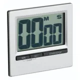 KitchenCraft Digitale Timer mit großer Anzeige, Küchentimer mit ausklappbarem Ständer und Magnet, insgesamt 100 Minuten, legierter Stahl, 1 Stück