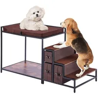 Vevor Etagenbett Haustiere Hundetreppe 1245 x 500 x 660 mm Braun