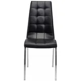 Kuechenstuhl Hochlehner aus Kunstleder Metall (2er Set)