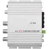 Wincal Audio-Leistungsverstärker - Mini HiFi 2.1 Stereo Bass Auto Car Home Audio Hi-Fi-Leistungsverstärker,Digitaler Stereo-Verstärker Amp (Silber)