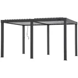 Modante Pavillon, Metall, rechteckig, 406x223x306 cm, wetterfest, wetterbeständig, UV-beständig, rostfrei, Sonnen- & Sichtschutz, Pavillons & Pergolas, Pavillons