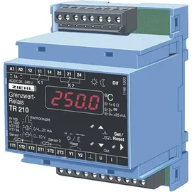 Ziehl TR 210 Temperaturregler KTY -270 bis 1820°C Relais 5 A, Analog Strom (L x B x H) 58 x 70 x 90mm