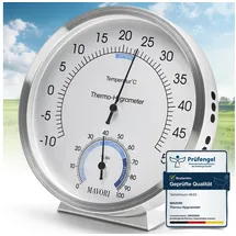 MAVORI 2in1 Thermometer & Hygrometer Weiß 12,5cm