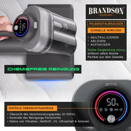 Brandson Matratzenreinigungsgerät Handstaubsauger grau/schwarz