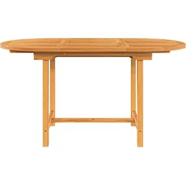 vidaXL Gartentisch Ausziehbar 110-160 x 80 x 75 cm Teak Braun