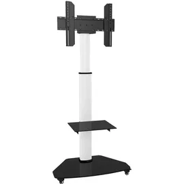 TECHLY ICA-TR3WH - Wagen für LCD LED TV 37-70”, mit Ablage weiß,