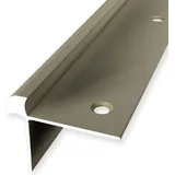 küberit Treppenkantenprofil 33 x 43 x 2500 mm Winkelprofil Einfasshöhe 8 mm Aluminium Glatt Doppelt Versetzt Versenkt Gebohrt Sand Küberit