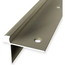 küberit Treppenkantenprofil 33 x 43 x 2500 mm Winkelprofil Einfasshöhe 8 mm Aluminium Glatt Doppelt Versetzt Versenkt Gebohrt Sand Küberit