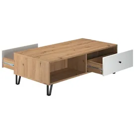 trendteam Touch mit Schubkasten Eiche Artisan weiß 110 x 37 x 60 cm