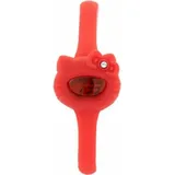 HELLO KITTY HK7123L-18 27 mm Gehäuse Rot Silikonarmband Rot
