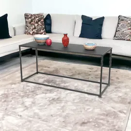 DanDiBo Ambiente DanDiBo Couchtisch Schwarz Metall 110x50x40 cm Wohnzimmer 96470 Tisch Sofatisch Wohnzimmertisch Modern