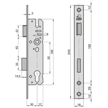 BASI ES 958 Einsteckschloss Dornmaß 30 mm Stulp 16 mm