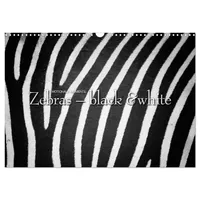 Calvendo Emotionale Momente: Zebras - black & white. (Wandkalender