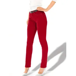 Stretch-Jeans ASCARI, Damen, Gr. 46, Normalgrößen, rot, 91% Baumwolle, 6% Polyester, 3% Elasthan, unifarben, lang, Jeans, Topseller