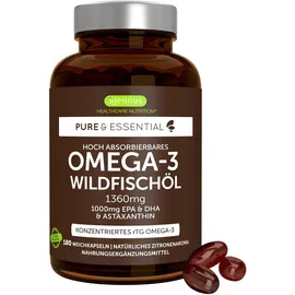 Igennus Hochwertigstes Omega-3 Wildfischöl & Astaxanthin Weichkapseln 180 St.