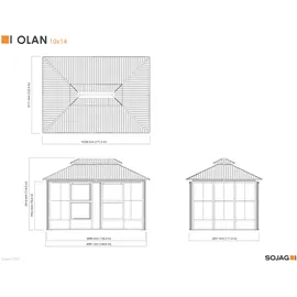 Sojag Pavillon Olan 1014 & Pergolas, Pavillons