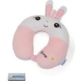 PETEX Hase Nackenkissen 32 x 30 cm Rosa