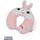 PETEX Hase Nackenkissen 32 x 30 cm Rosa