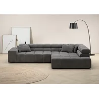 INOSIGN Ecksofa »Ancona incl. Kopfteilverstellung, OTTOs Choice, Breite 319cm, L-Form« wahlweise motorische Sitztiefenverstellung, auch in Cord + Easy Care, grau