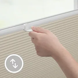 Lichtblick Thermo-Plissee Klemmfix 120 x 130 cm Creme
