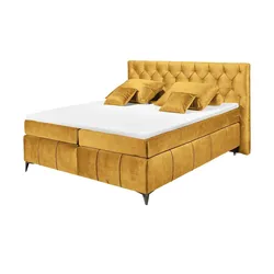 Kollektion Kraft Boxspringbett  Pembroke ¦ gelb ¦ Maße (cm): B: 200 H: 121