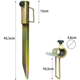 moritz Sonnenschirmhalter 45cm Bodenhülse sehr stabil verzinkt Ø 35mm