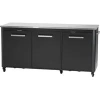 cozze Außentisch 210 x 67 x 90 cm schwarz 90528