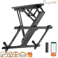 Easy Life EasyLife TV Deckenhalter elektrisch schwenkbar, Smart Home Integration, für Fernseher 32–70 Zoll bis 35 kg, VESA TV Halterung 600x400, LCD/OLED, Monitor, Display, Smartboard - Schwarz
