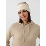 Zwillingsherz Kaschmir-Beanie in Beige