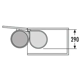 HAILO AS Mono 12 l edelstahl/schwarz