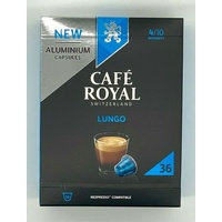 144 Kapseln Cafe Royal für Nespresso der Sorte Classic Lungo 4,70€/100gr.