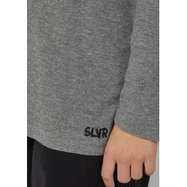 s.Oliver Strukturiertes Langarm-Jerseyshirt mit kleiner Stickerei - grau - 158/164