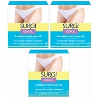 Surgi-wax Brazilian Waxing Kit For Private Parts, 4-Ounce Boxes (Pack of 3) by Surgi-wax