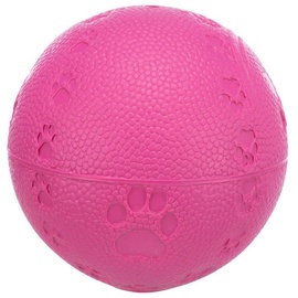 TRIXIE Spielball mit Pfotenabdruck, Quietscher, Durchmesser: 6 cm
