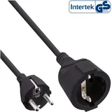 InLine Schutzkontakt-Verlängerung ST / BU, schwarz, 20m