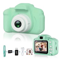 Tadow Kinder Kamera,mit 2.0-Zoll,Cartoon-Aufkleber,1080P HD 32GB,USB Sofortbildkamera grün