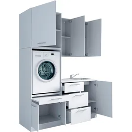 laundreezy Mehrzweckschrank-Set 168 x 238 x 68 cm Weiß