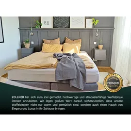 ZOLLNER Kuscheldecke,, grau Textil, 150x200 cm, Oeko-Tex® Standard 100, Wohntextilien, Decken, Kuscheldecken