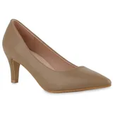 VAN HILL Damen Spitze Pumps in Khaki