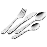 Zwilling Bino Kinderbesteck Set, 4-teilig, mit eingeprägten Tiermotiven, Für